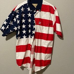 American Flag button down